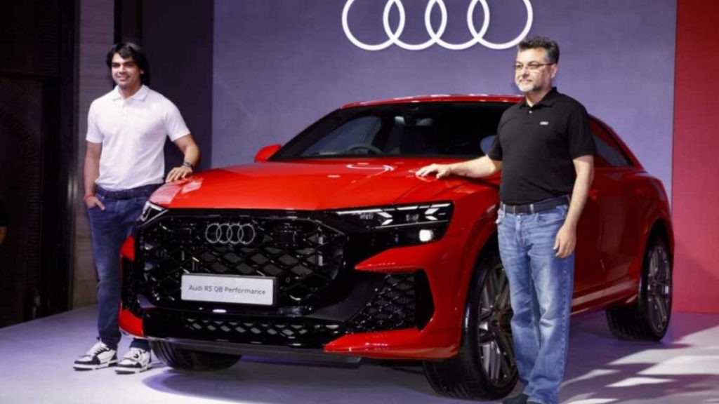 Neeraj Chopra with Audi RS Q8 Performance